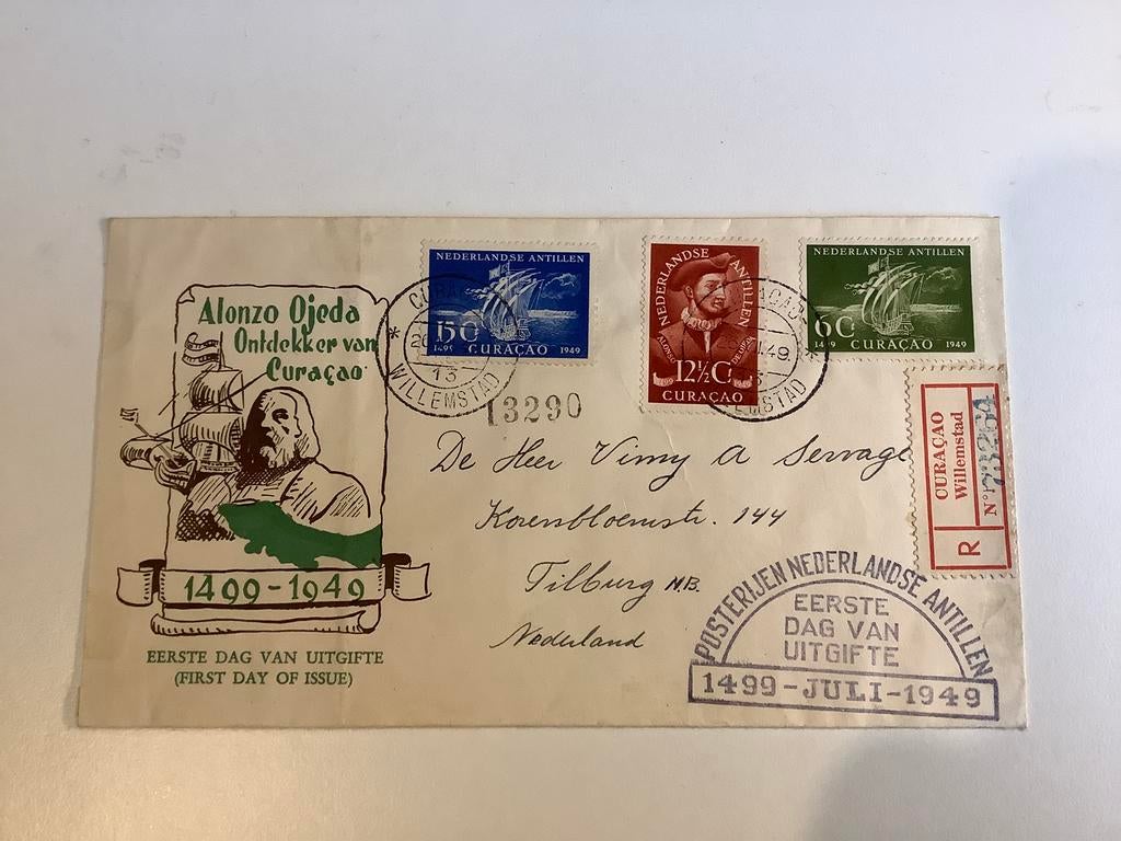 33 x FDC Nederlandse Antillen 1949 - 1965, Postzegels en Munten, Brieven en Enveloppen | Nederland, Ophalen of Verzenden, Envelop