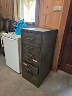 Industriële metalen ladenkast - Opbergkast Radio Schuurman, Ophalen, Gebruikt, 5 laden of meer, 100 tot 150 cm