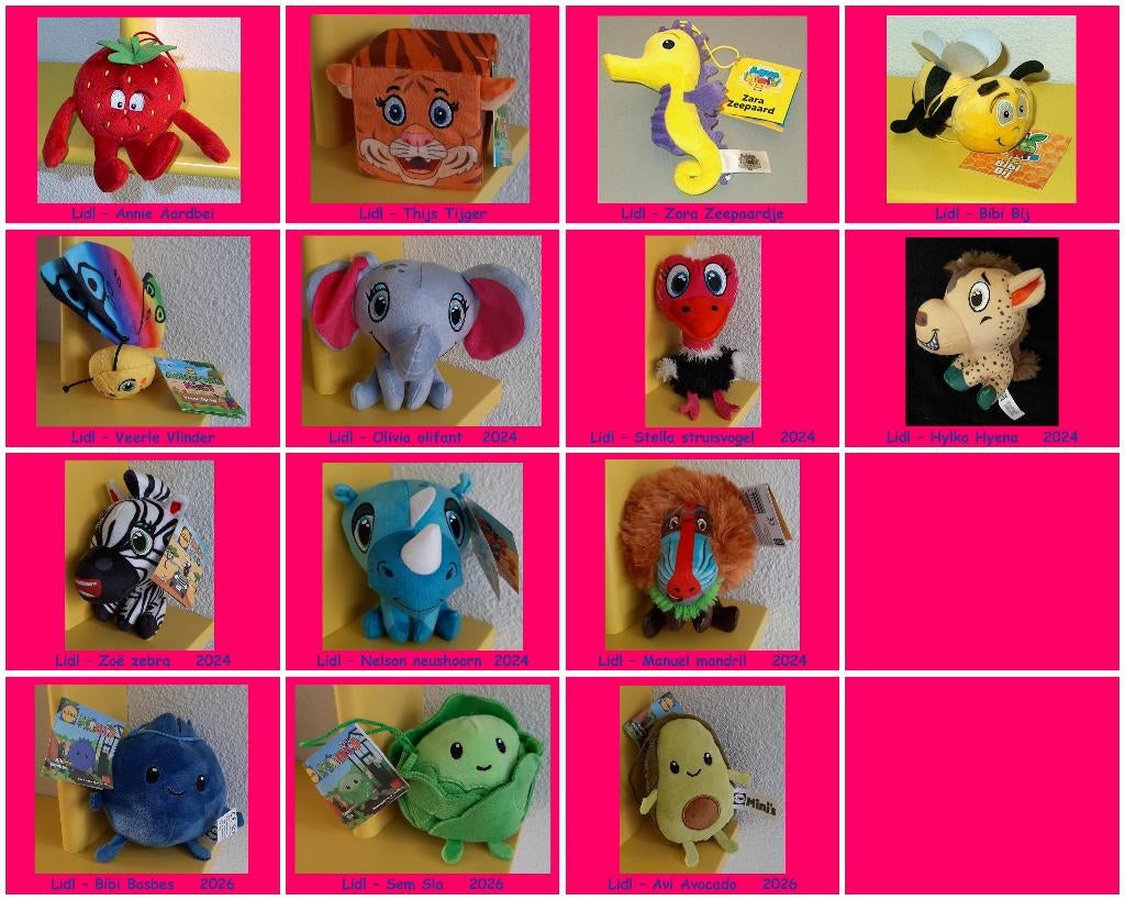 knuffels van diverse Lidl spaaracties, Lidl, Ophalen