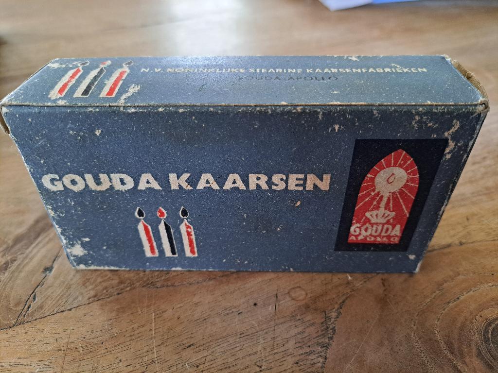 Vol pak GOUDA KAARSEN vintage, Overige materialen, Ophalen of Verzenden, Zo goed als nieuw, Kaars