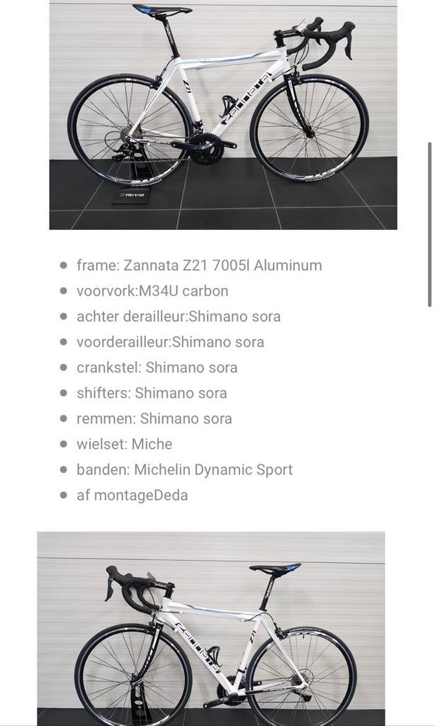 Zannata Z21 Racefiets - Shimano Sora - Aluminium/Carbon, Fietsen en Brommers, Fietsen | Racefietsen, 28 inch, Gebruikt, Heren