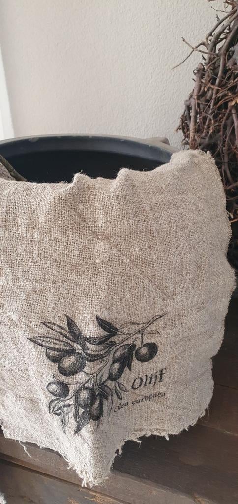 Shabbydoek olijf, Ophalen of Verzenden, Zo goed als nieuw, Textiel, Landelijk