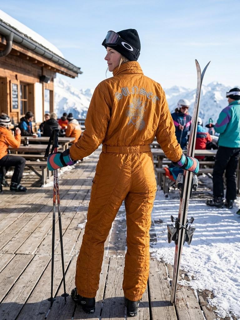 Retro look Sunset Ski Wear One-Piece Skipak – Eyecatcher!, Kleding | Dames, Wintersportkleding, Ophalen of Verzenden, Gedragen