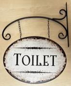 Toilet WC uithangbord van metaal wandbord reclamebord deco, Info@deconoord.nl, Deco Noord, Nieuw, Ophalen of Verzenden