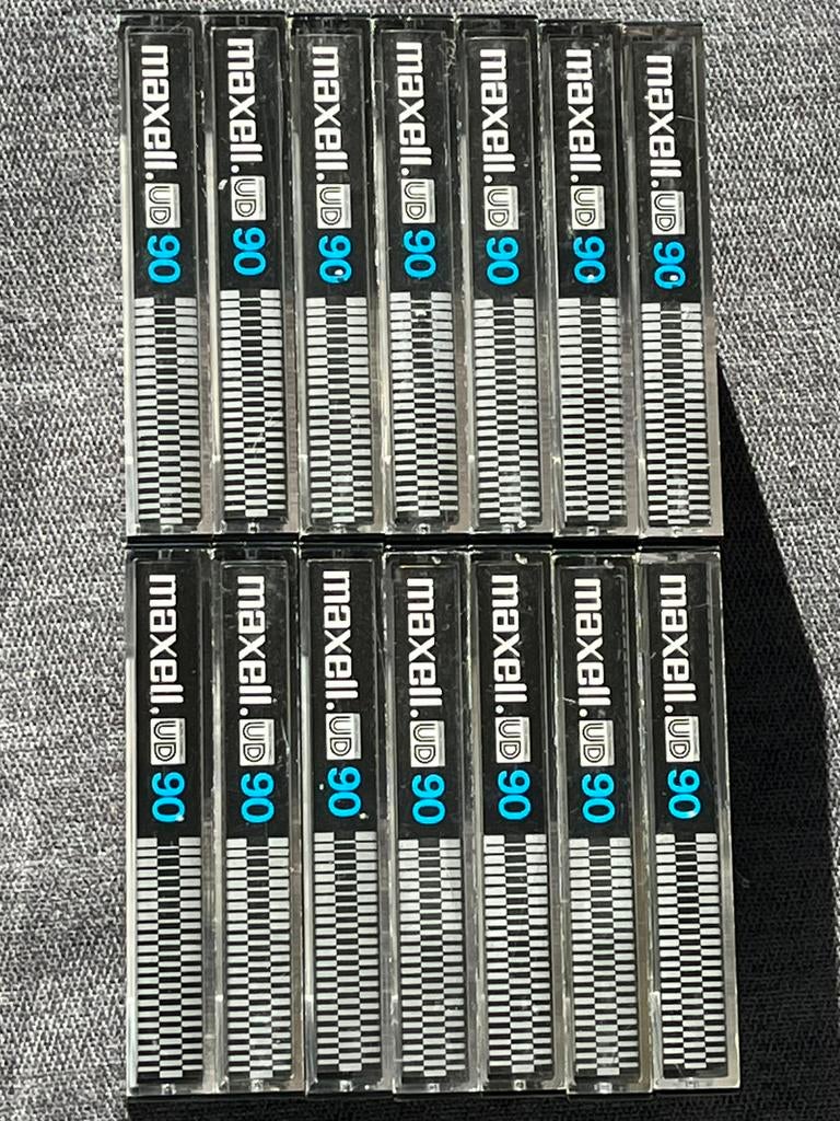 14 prachtige onbeschreven maxell UD90 cassettes, Gebruikt, 2 t/m 25 bandjes, Overige genres, Ophalen of Verzenden