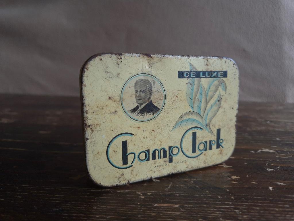 Champ Clark De Luxe sigarenblikje, Verzamelen, Blikken, Ophalen, Gebruikt, Overige, Overige merken