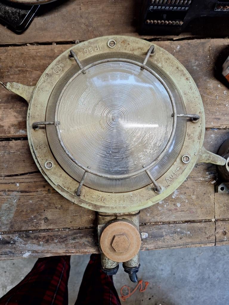 Oude industriële lamp, Ophalen of Verzenden