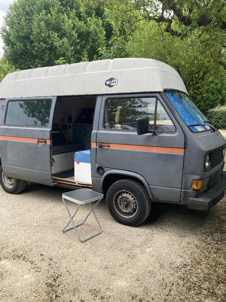 Volkswagen T3 camper | APK 7/2027 | nieuwe uitlaat, banden, Caravans en Kamperen, Campers, Particulier, tot en met 2, Buscamper of Camperbus