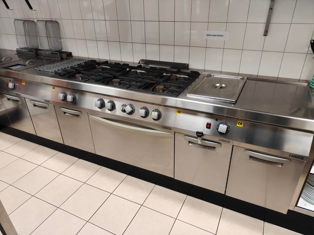 Hakvoort RVS keuken gas, Ophalen, Gebruikt, Fornuis, Frituur en Grillen