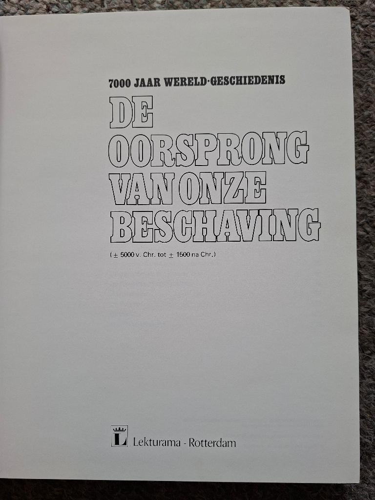 De oorsprong van onze beschaving, Boeken, Ophalen of Verzenden, Gelezen