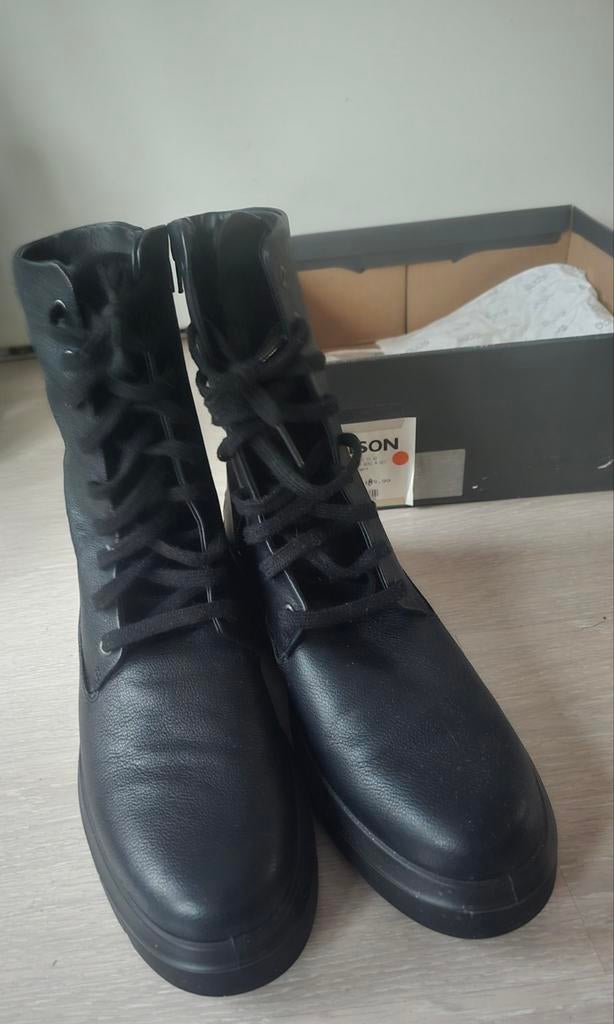 Leren Ecco, Ophalen of Verzenden, Zo goed als nieuw, Zwart, Sneakers of Gympen