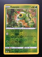Caterpie Rev. Holo Pokémon Sword & Shield Fusion Strike, Ophalen of Verzenden, Zo goed als nieuw, Losse kaart, Foil