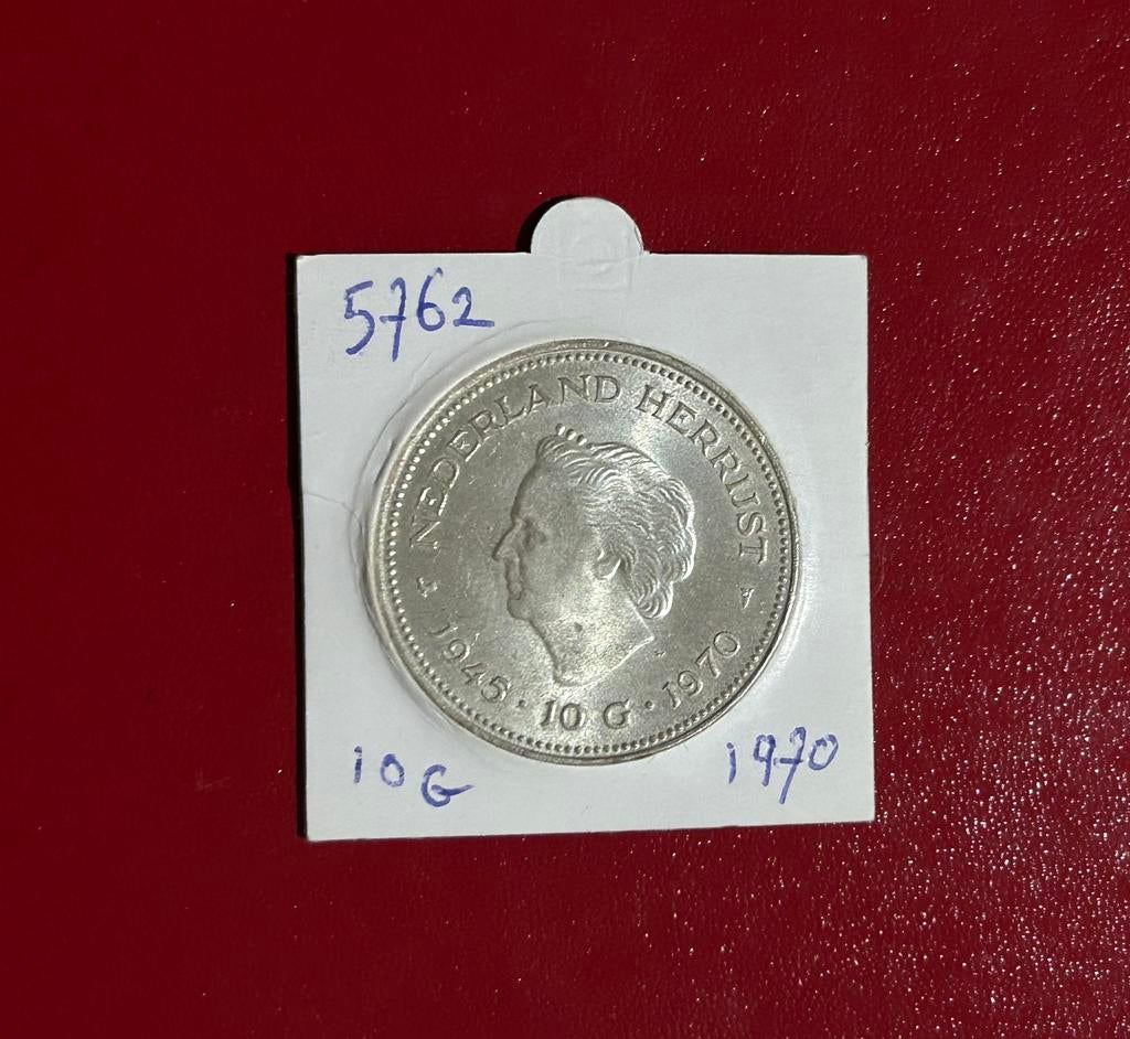 Zilveren 10 Gulden 1970 720/1000 gehalte Juliana, Verzenden, Koningin Juliana, 10 gulden