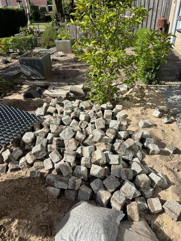 Gratis basaltkeien, Tuin en Terras, Ophalen, Gebruikt