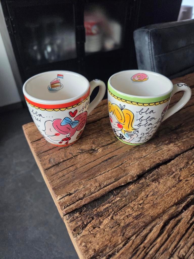Blond Amsterdam Even bijkletsen koffie/theekopjes, Ophalen of Verzenden, Aardewerk, Blond Amsterdam, Kop(pen) en/of Schotel(s)