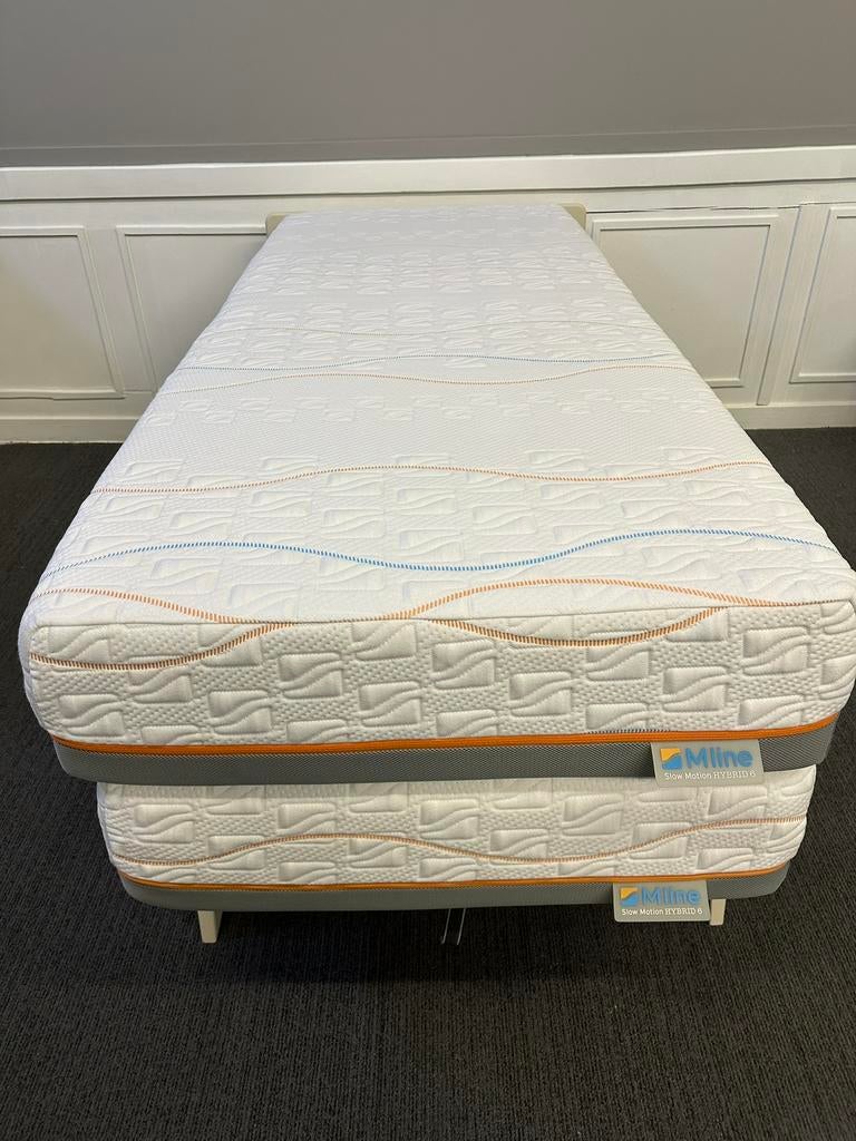 Mline Slowmotion 5 en 6 matrassen 80x200 Nu voor €650 ps, Eenpersoons, Nieuw, Ophalen of Verzenden, 80 cm