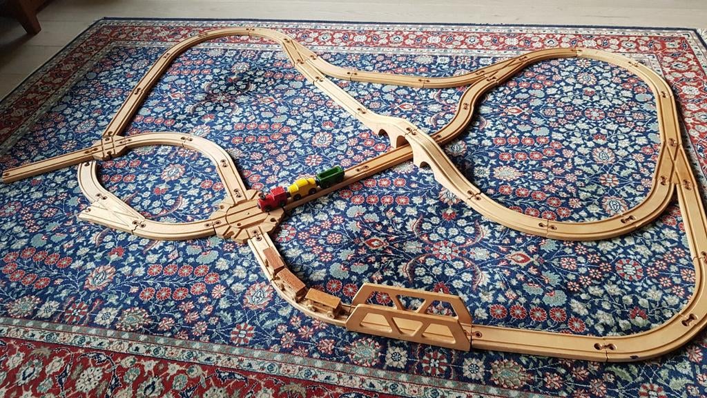 grote houten Treinbaan, Ophalen of Verzenden, Gebruikt, Overige typen