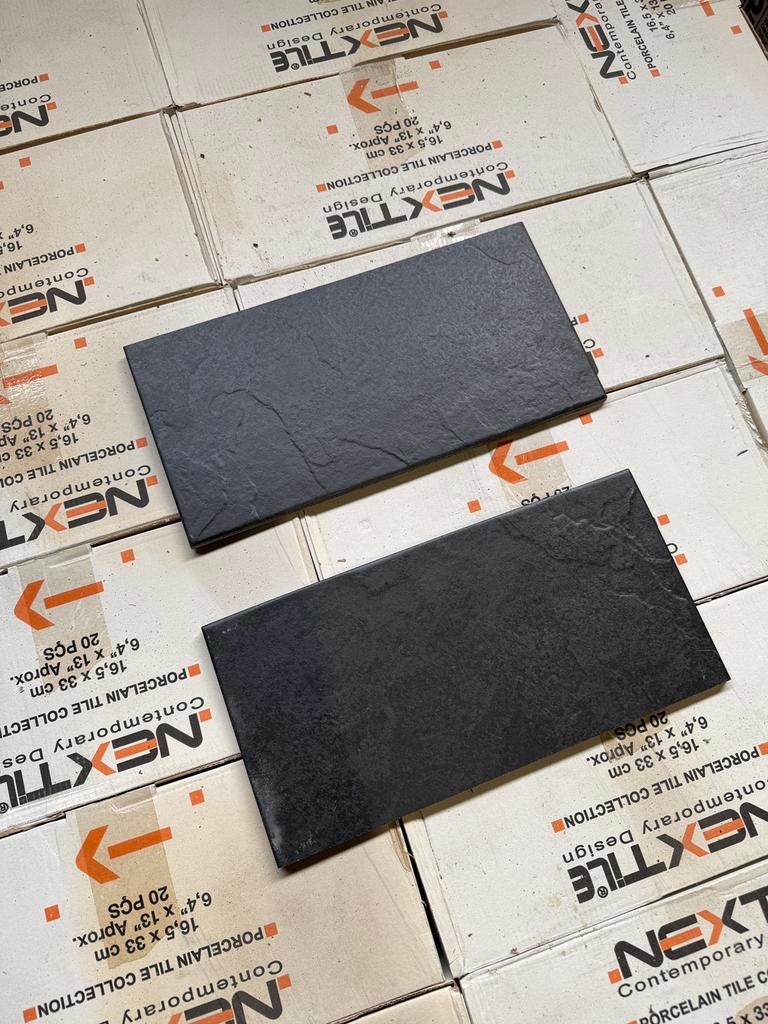 Vloertegel zwart 16,5x33 restpartij, Doe-het-zelf en Verbouw, Ophalen, Keramiek, Nieuw, Minder dan 20 cm