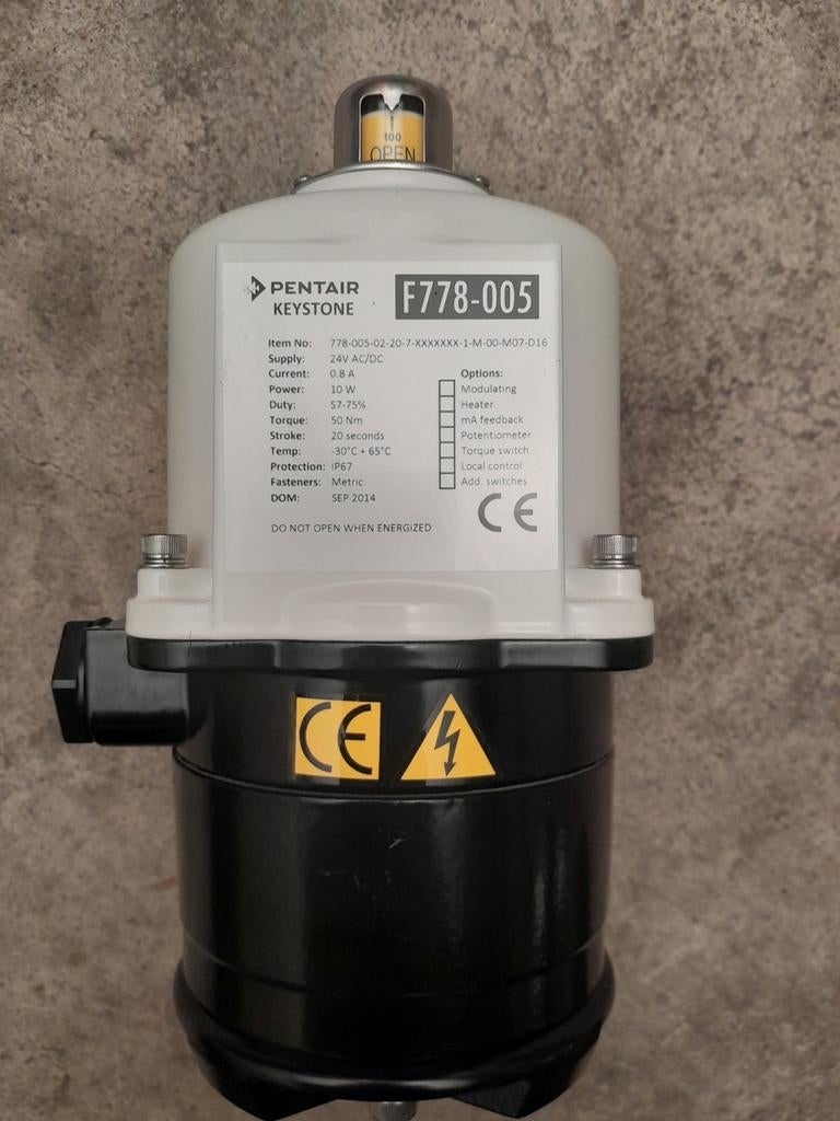 Elektrische klep, actuator, pneumatische klep, servo motor, Ophalen of Verzenden, Zo goed als nieuw