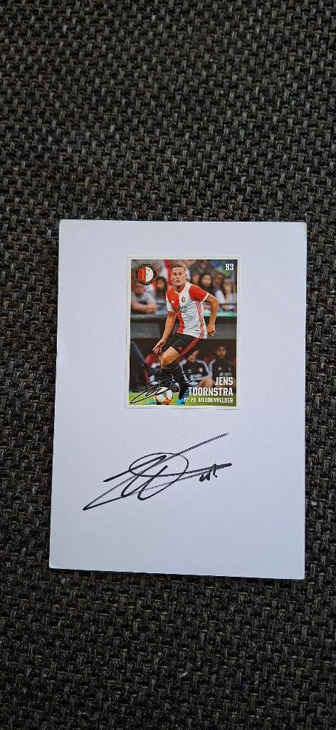 Blanco + sticker met handtekening Jens Toornstra # Feyenoord, Verzamelen, Sportartikelen en Voetbal, Ophalen of Verzenden, Nieuw