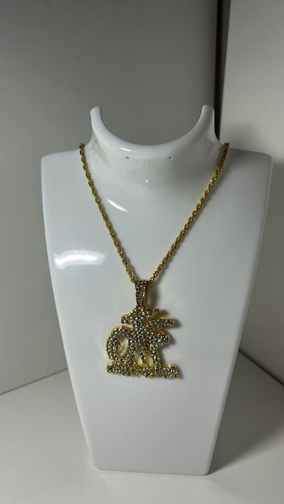 Rope chain, ketting + hanger OTF, Sieraden, Tassen en Uiterlijk, Kettingen, Overige materialen, Met edelsteen, Nieuw, Ophalen of Verzenden