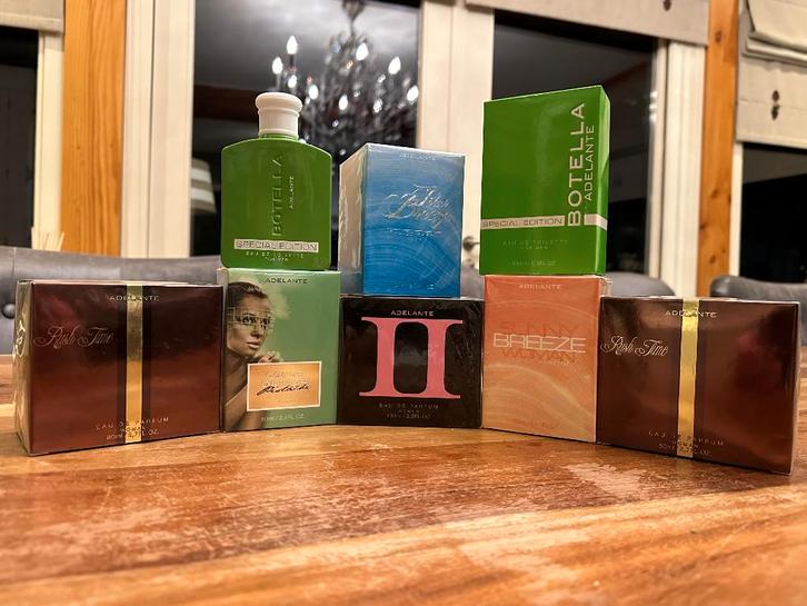 Partij Nieuwe Parfums  7x Adelante Heren & Dames (80-100ml), Sieraden, Tassen en Uiterlijk, Uiterlijk | Parfum, Nieuw, Ophalen