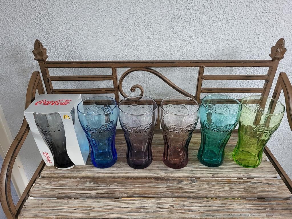 Complete set Coca Cola glazen Mc Donalds 2010 Duitsland, Ophalen, Zo goed als nieuw, Frisdrankglas