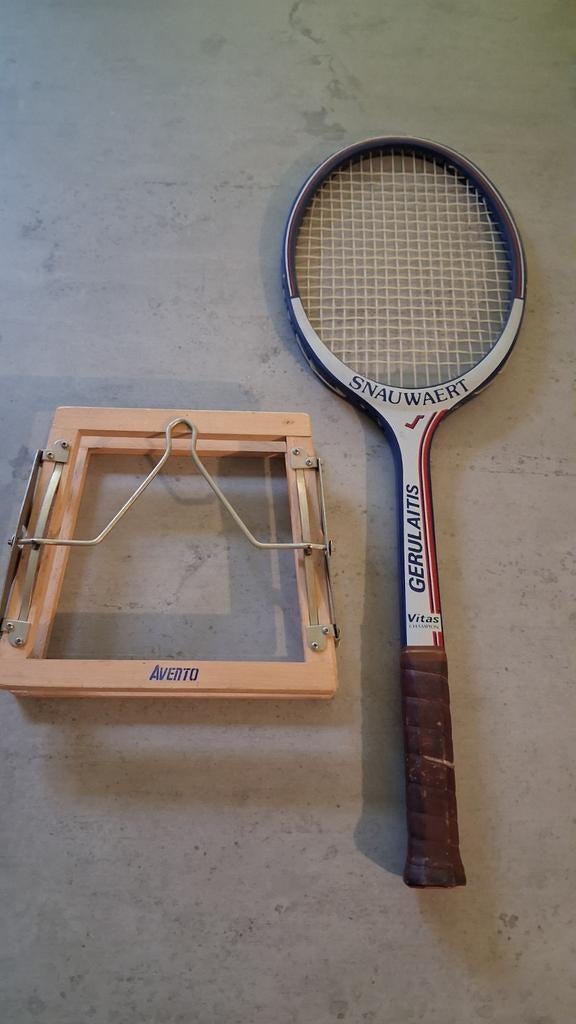 Vintage houten tennisracket, Sport en Fitness, Tennis, Ophalen, Gebruikt, Racket, Overige merken