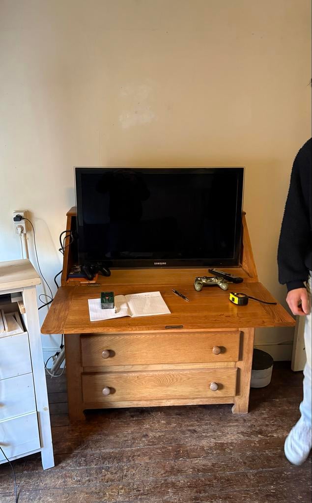 Antiek houten secretaire / bureau met lades, Ophalen