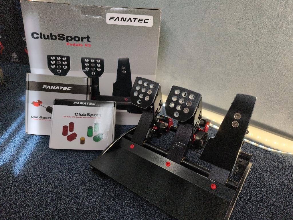 Fanatec ClubSport Pedals V3 + Brake Performance & Damper Kit, Computers en Software, Joysticks, Gebruikt, Ophalen of Verzenden