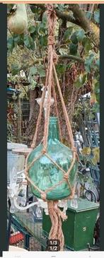 Groene Gistfles in Macramé Hanger, Ophalen of Verzenden