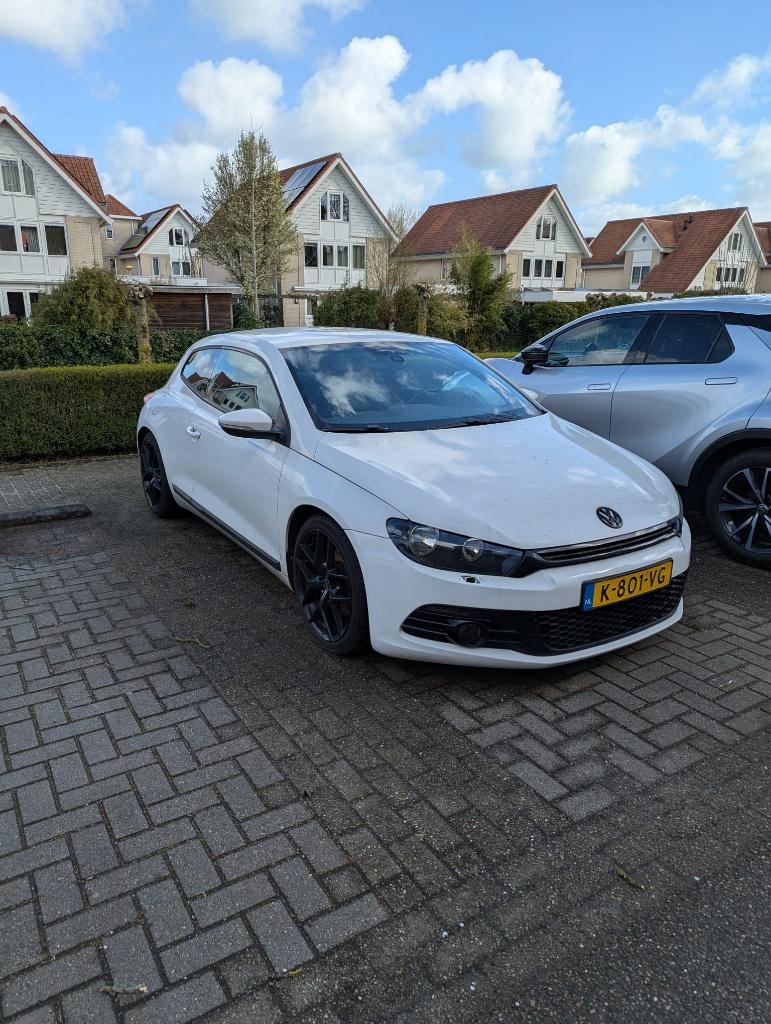 Volkswagen Scirocco 2.0 TSI DSG 2009 Wit - Leder & Navi, Auto's, Euro 5, Zwart, 4 cilinders, 1984 cc