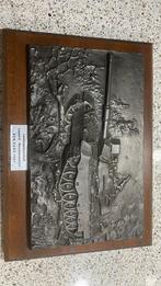 Uniek bronzen plaquette van een Leopardtank, Ophalen of Verzenden