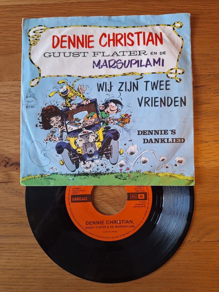 Dennie Christian - Guust Flater en de Marsupilami - Single, Cd's en Dvd's, Ophalen of Verzenden, Gebruikt, 7 inch, Single