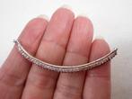 Zilveren verstelbare armband met roze steentjes nr.1724, Verzenden, Zo goed als nieuw, Zilver, Zilver