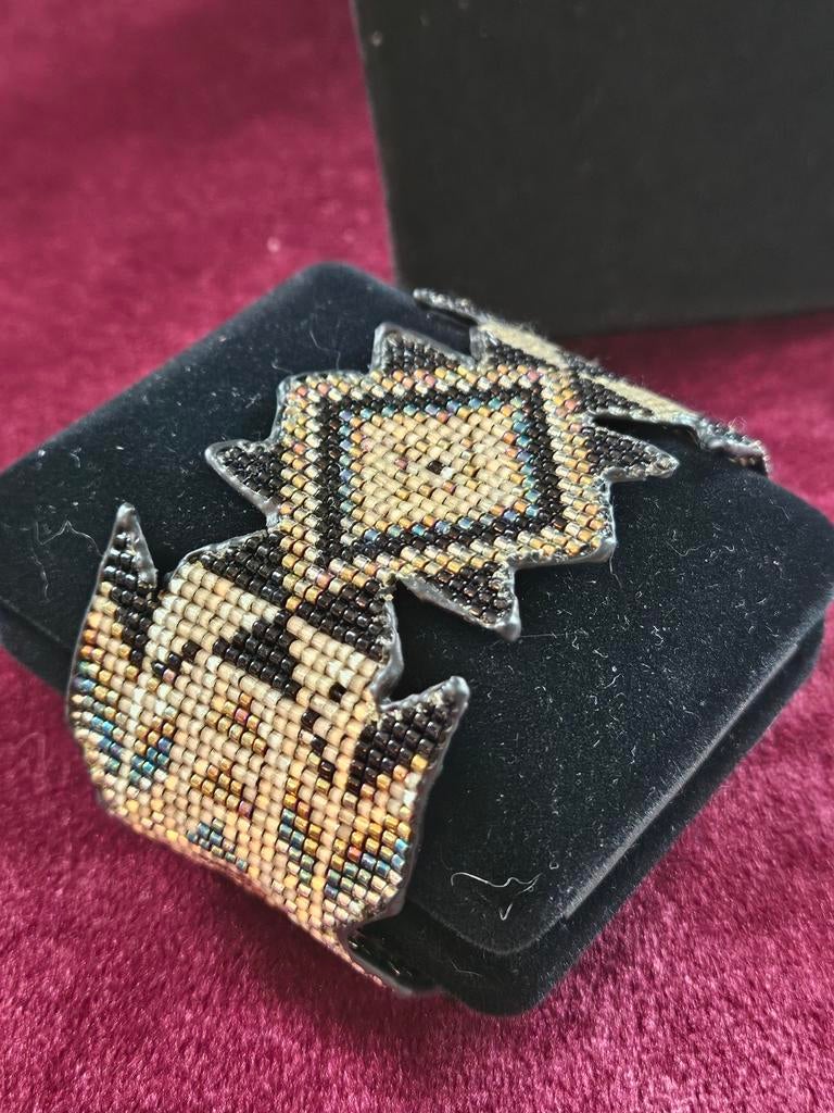 Vintage Hipanema Armband met Glaskraaltjes, Sieraden, Tassen en Uiterlijk, Armbanden, Overige materialen, Overige kleuren, Ophalen of Verzenden