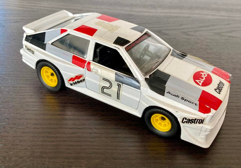 Vintage Polistil Audi Quattro 1:24, Ophalen of Verzenden, Gebruikt, Overige merken