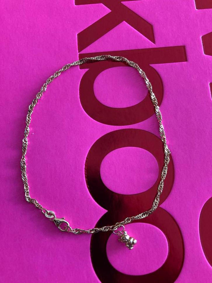 Gouden enkelbandje enkelband 14 karaat goud 585, Sieraden, Tassen en Uiterlijk, Enkelbandjes en Enkelkettinkjes, Goud, Ophalen of Verzenden