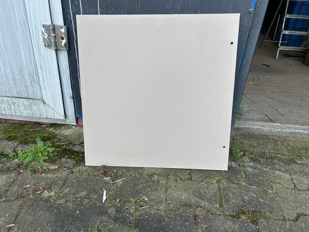 Gebruikte trespa plaatjes beige 60x60cm 6mm, Doe-het-zelf en Verbouw, Platen en Panelen, Ophalen of Verzenden, Gebruikt, HPL, Minder dan 20 mm