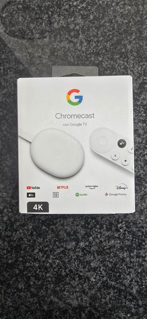 Chromecast met Google TV 4K, Audio, Tv en Foto, Mediaspelers, Ophalen of Verzenden, Nieuw, HDMI, Zonder harde schijf