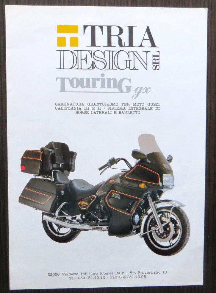 Flyer Tria Design Touring - Moto Guzzi California II + III, Motoren, Handleidingen en Instructieboekjes, Moto Guzzi, Verzenden