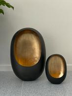 Twee Dekocandle Eggs, Ophalen, 25 tot 50 cm, Zwart, Zo goed als nieuw