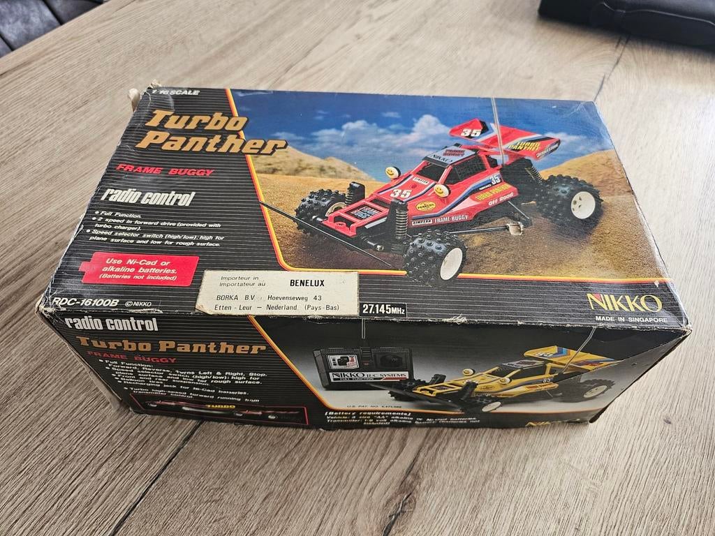 Nikko Turbo Panther RC Auto - Vintage Buggy in doos, Elektro, Gebruikt, Auto offroad, Ophalen of Verzenden