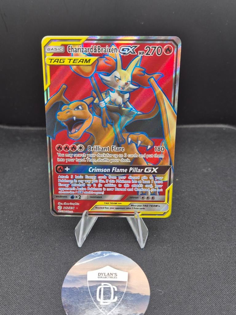 Charizard & Braixen GX - Cosmic Eclipse - 212/236, Ophalen of Verzenden