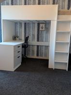 IKEA SMÅSTAD Hoogslaper met bureau en lades - Wit, Ophalen, Gebruikt, Hoogslaper