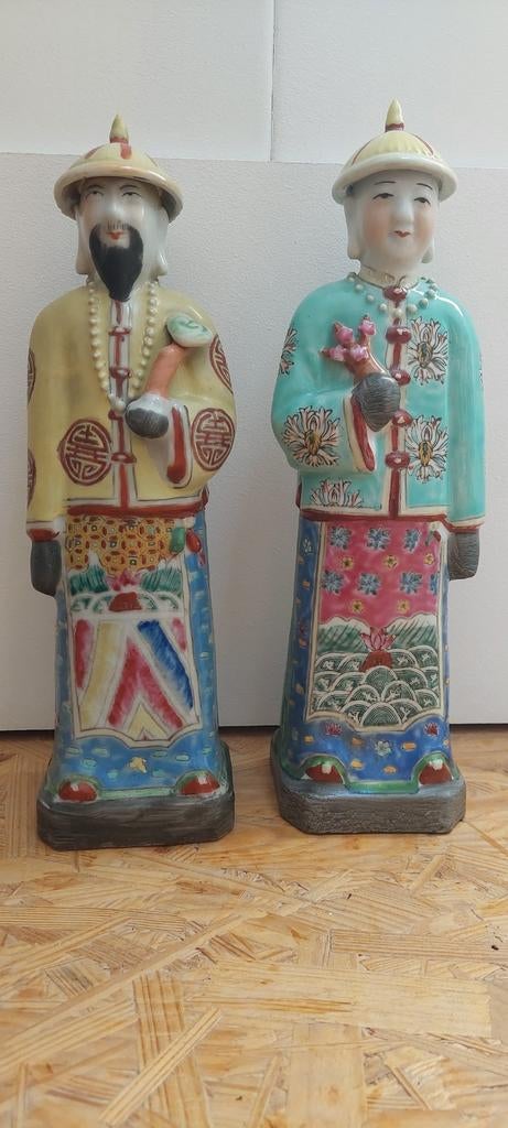 Chinese figuren in geglazuurd keramiek., Ophalen of Verzenden, Zo goed als nieuw