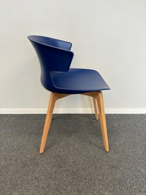 Stoelen Cove Quadrifoglio Italie, houten poten - blauw 8x vr, Huis en Inrichting, Stoelen, Ophalen of Verzenden, Niet ingevuld