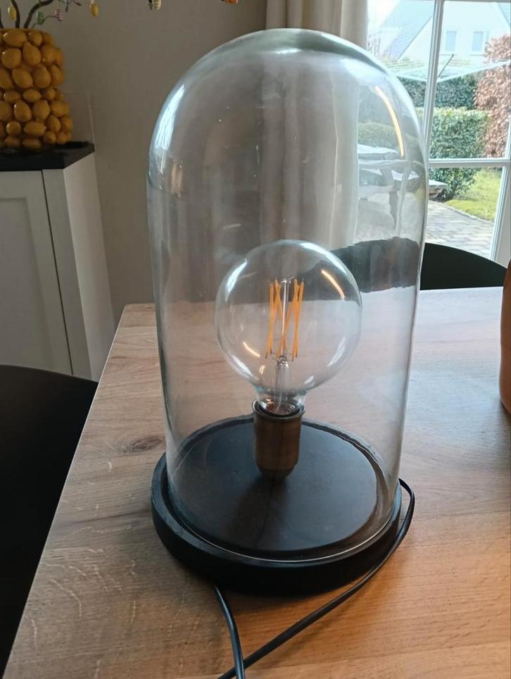 BePureHome Tafellamp Cover Up Stolp - Zwart, Huis en Inrichting, Lampen | Tafellampen, Gebruikt, Minder dan 50 cm, Glas, Hout