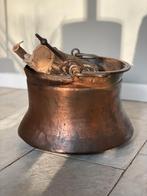 Oude koperen pot / ketel / haardemmer, Ophalen, Gebruikt, Vrijstaande haard, Overige soorten
