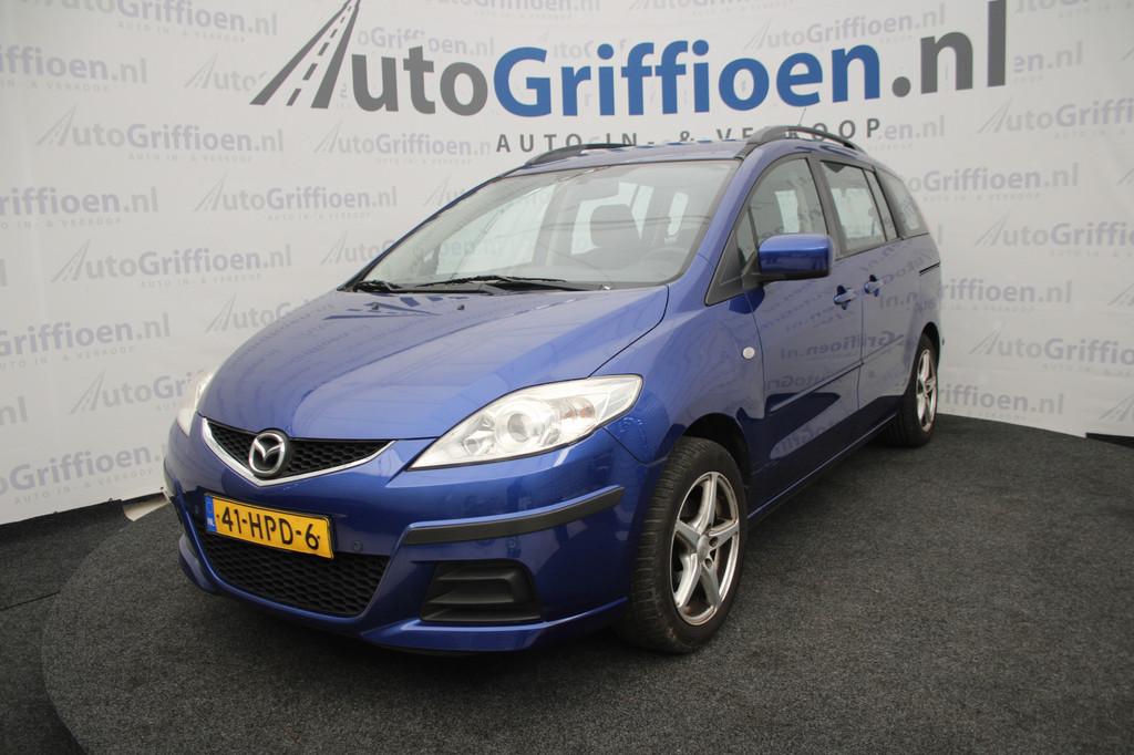Mazda 5 1.8 Touring nette 7-zitter (bj 2009), Auto's, Mazda, Stof, Gebruikt, Zwart, 4 cilinders